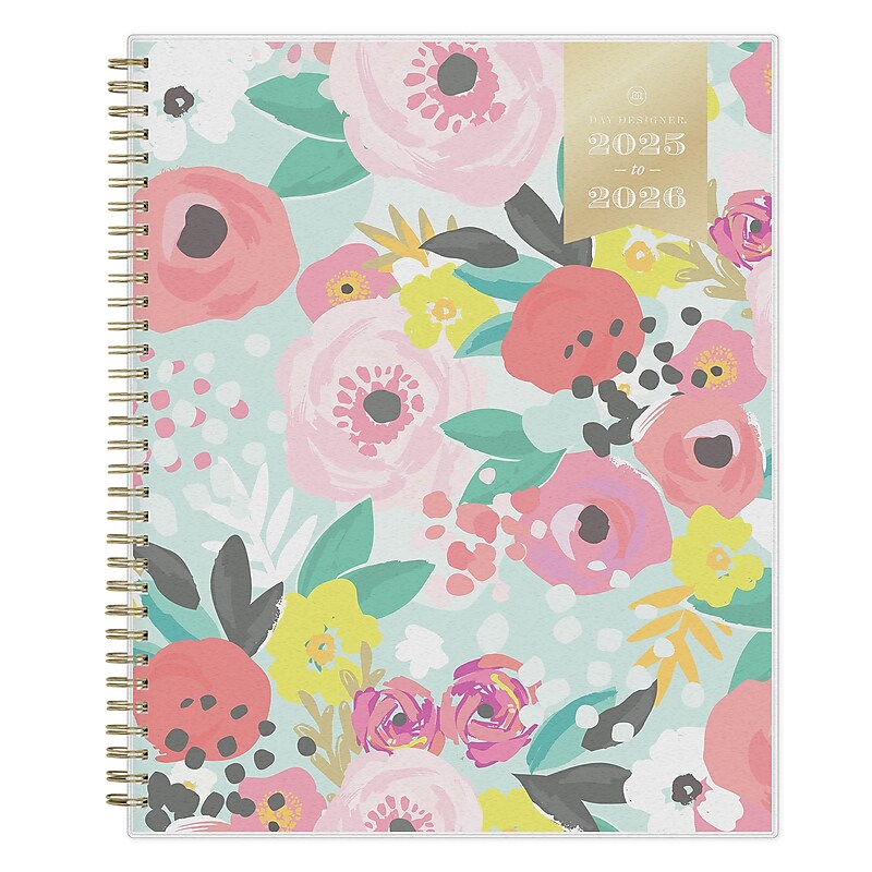 2025-2026 Day Designer for Blue Sky Secret Garden 8.5" x 11" Academic Year Weekly & Monthly Planner, Plastic Cover (137896-A26) image 1