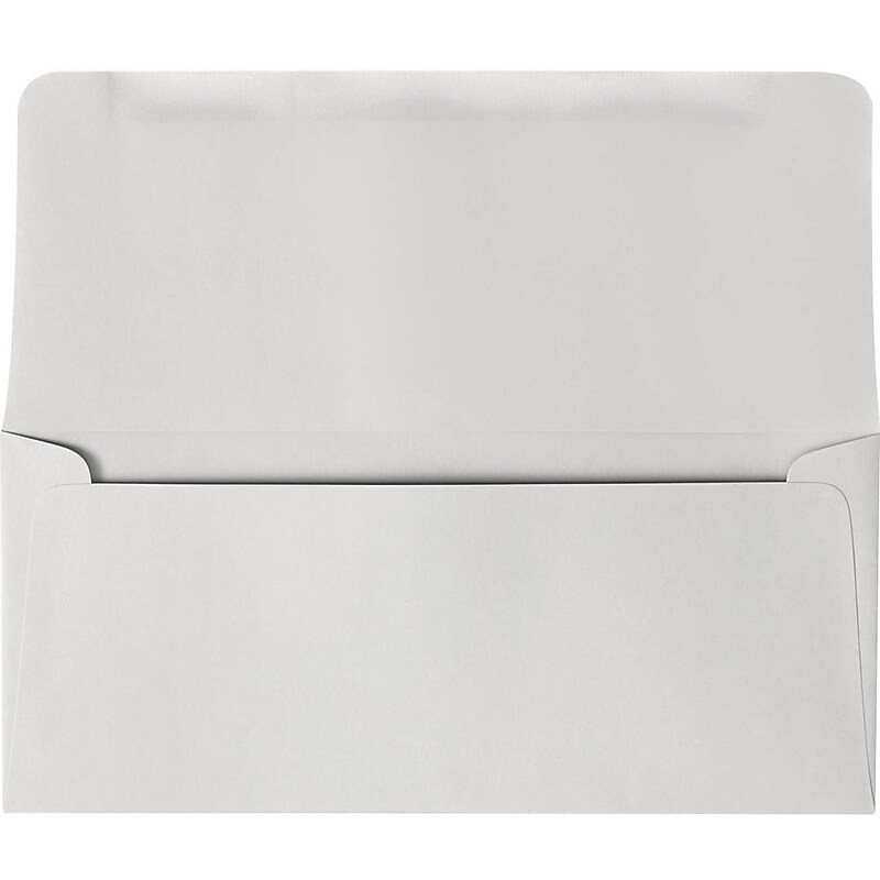 JAM Paper #9 Booklet Envelopes, 3 7/8" x 8 7/8", Pastel Grey, 50/Pack (R2177-50) image 1