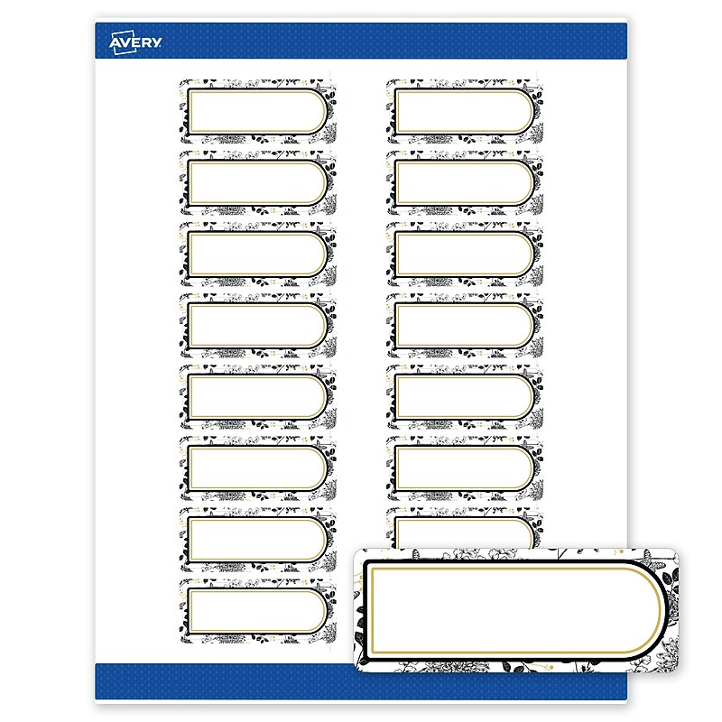 Avery Rectangle Laser/Inkjet Multipurpose Labels, 1" x 2-5/8", White, 160/Pack (19479371013) image 1
