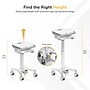 Mount-It! MedHub Height-Adjustable Mobile Medical Cart Workstation with Power Strip and Locking Casters, White & Grey (MI-16036)~#|#~838E6457-E096-465C-B8BA717A3772A758_sc7