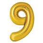 Party City (Air-Filled) 16" "#9" Foil Balloon, Gold, 2/Pack (AM60050212-19)~#|#~83935B01-8CF4-407D-B0D4EC86A58B5AEA_sc7