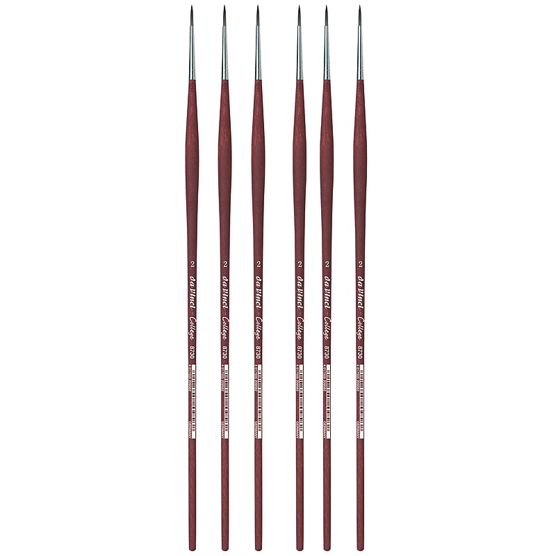 da Vinci COLLEGE Oil and Acrylic Synthetic Bristle, Round Brush, 6/Bundle (DVXVA87302-6) image 1