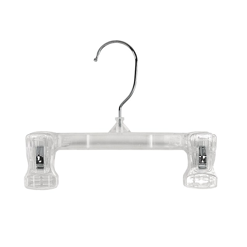 Nahanco 8" Plastic Pinch Grip Skirt/Slack Hanger, Clear, 200/Pack (6008) image 1