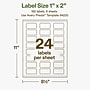 Avery Hemp Rectangle Laser/Inkjet Multipurpose Labels, 1" x 2", Off-White (192/Pack)~#|#~83A39401-4EC3-45A3-A3644D692F960088_sc7