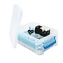 Advantus Super Stacker Snap Lid Storage Box, Clear/Blue (39811)~#|#~83A5FA17-9AEB-4DC5-B42668E147774E3B_sc7