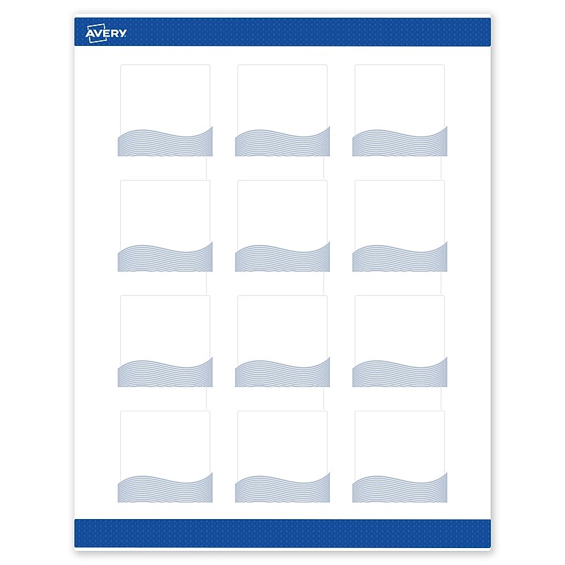 Avery Laser/Inkjet Square Multipurpose Labels, 2" x 2", White, 120/Pack (S00ETW) image 1