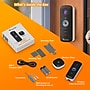 Toucan V3 Wireless Battery Operated Video Doorbell, Chime,  Night Vision, Wi-Fi, IP56 Weather Resistant, Black~#|#~83A73431-2FA8-48A4-86ECB4A8F59E86A5_sc7