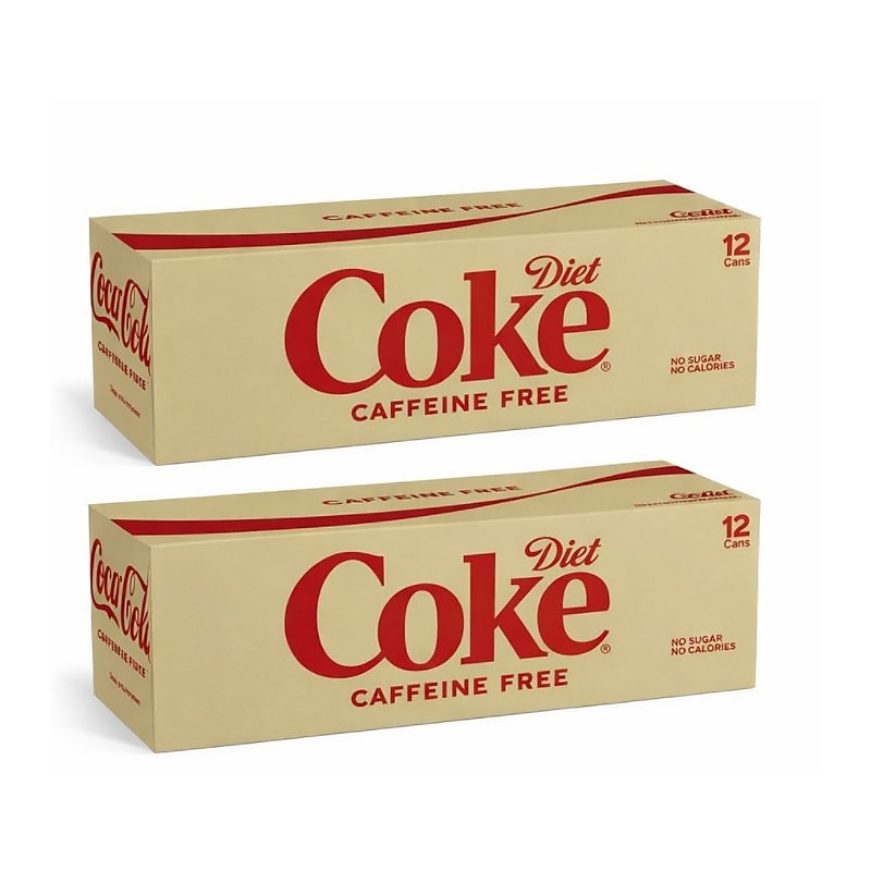 Coca-Cola Diet Coke Original Caffeine Free Soda, 12 Oz., 24/Carton (00049000029345) image 1