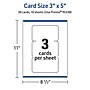 Avery Integrated Cards, 3" x 5", Glossy White, 30/Pack (95338)~#|#~83B799DE-EAC4-49A7-A4DBEA19D54B16A8_sc7