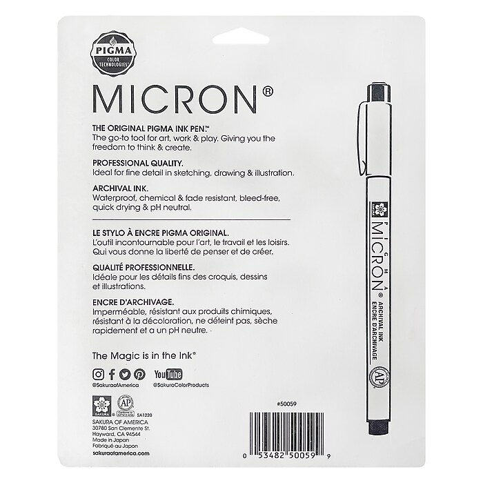 Sakura Pigma Micron Pens, Black, 10/Pack (SAK50059) | Staples