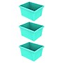 Storex Polypropylene/PP 4 Gallon Classroom Storage Bin, 7.9" x 11.3" x 13.6", Teal, 3/Bundle (STX61477U06C-3)~#|#~83CF5752-D780-4667-981CC6C4EB587EDE_sc7