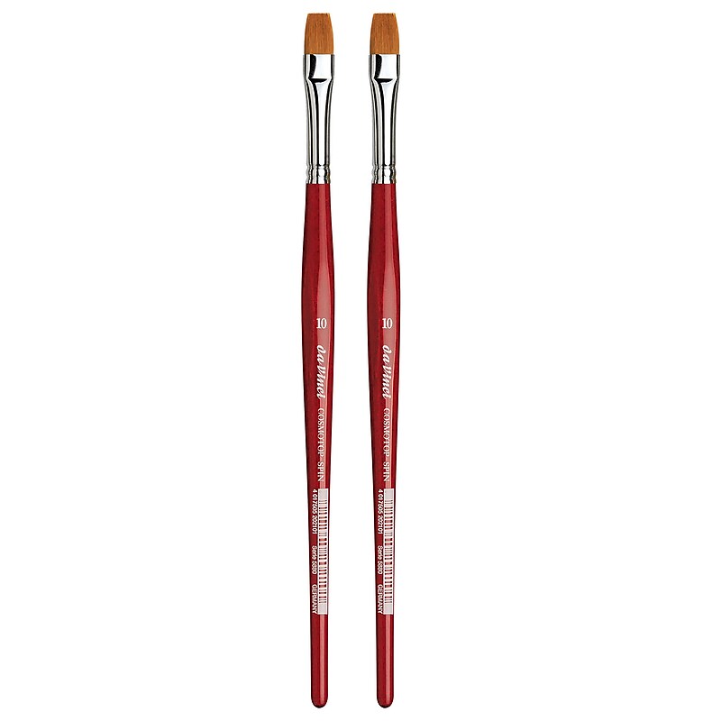 da Vinci COSMOTOP-SPIN Watercolor Synthetic Silkpainting Flat Brush, Size 10, 2 /Pack (DVXVA588010-2) image 1