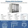 Uncaged Ergonomics Modular Acoustic Office Pod with Ventilation, Lighting and Power, Large, White (POD-L-White)~#|#~83E1585F-2805-4C47-84B69AE7B1AB6748_sc7