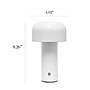Simple Designs Mushroom Magic LED Table Lamp, White (LD1070-WHT)~#|#~83E8DF80-9638-43CC-9ED33C1F218E0EF5_sc7