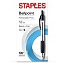 Staples Retractable Ballpoint Pens, Medium Point, 1.0mm, Black Ink, Dozen (50793-CC)~#|#~83E9ACB0-22FA-46A4-B434C066D1A4E50C_sc7