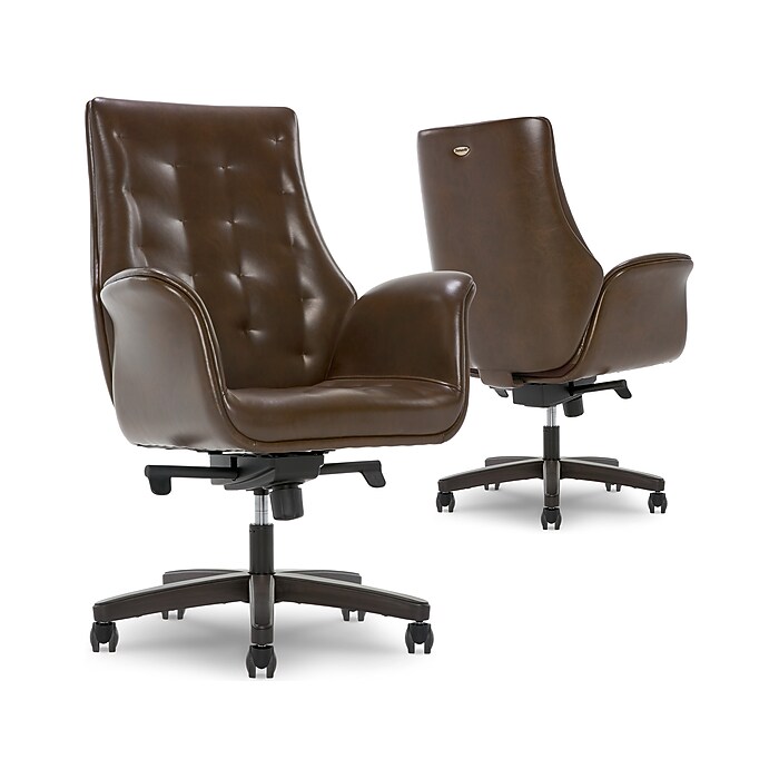 tobibakoーchair Thomasville Furniture Brooks Ergonomic Bonded Leather Swivel