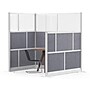 Luxor Modular Room Divider Starter Wall, 48"H x 70"W, Gray PET/Frosted Acrylic (MW-7048-FCG)~#|#~83EC07DD-B9A5-4802-B26B1620B2195076_sc7