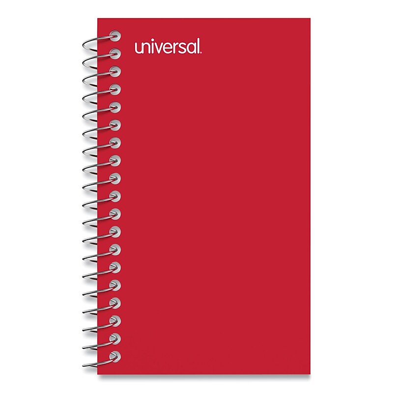 Universal Side Wirebound Memo Books, 5" x 3", Narrow Ruled, 50 Sheets/Pad, 12/Pack (UNV20453) image 1