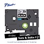 Brother P-touch Laminated Label Tape, ~1/2" x 26.2', White on Black (TZe335)~#|#~83EF88D2-ECE3-46D6-B1DE0B02F631D86D_sc7