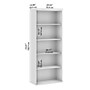 Bush Business Furniture Hustle Tall 5 Shelf Bookcase, White (HUB230WH)~#|#~83F24BA9-3132-4985-88708885134FAD02_sc7