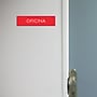 COSCO Oficina Sign, Red/White Engraved, 2" x 8" (098247)~#|#~83F84FE5-A846-4122-BB6BDC2EFA7D83E4_sc7