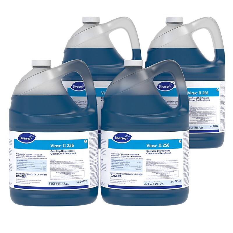 Virex II 256 Cleaner Disinfectants, Mint, 128 oz., 4/Carton (04332) image 1