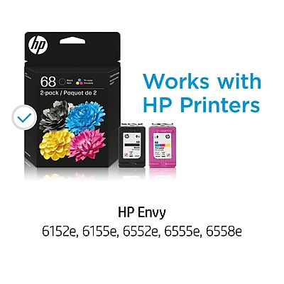 HP 68 Black/Tri-color Standard Yield Ink Cartridges, 2/Pack (6L6S2TN) Sansujyuku sansujyuku.com