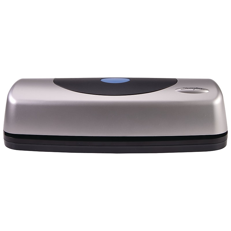 Swingline Electric Portable Electric Desktop 3-Hole Punch, 15 Sheet Capacity, Silver/Black (A7074515) image 1