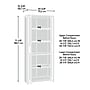 Sauder Select 71"H Storage Cabinet with 4 Shelves, White (443650)~#|#~83FC667F-C7A4-422B-A019AFEF25721073_sc7