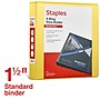 Staples 1 1/2" 3-Ring View Binders, D-Ring, Yellow (58685)~#|#~83FD9730-FAF8-4FF3-A8FC89E1BD96B631_sc7