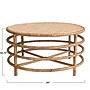 Storied Home Rattan and Banana Leaf Round Coffee Table, Natural (DF6968)~#|#~83FF687B-E31A-4773-A94D5B92C324ED1D_sc7