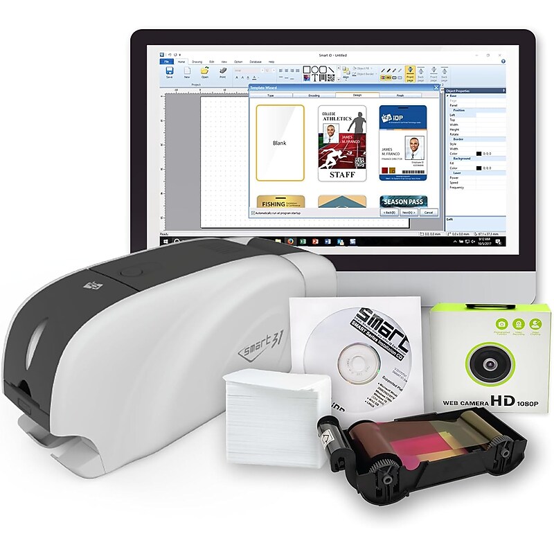 IDP SMART-31 Dual Sided ID Card Printer Bundle (651528B) image 1