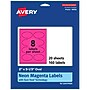 Avery Laser/Inkjet Oval Multipurpose Labels, 2" x 3-1/3", Neon Magenta, 160/Pack (94056)~#|#~84005B3B-7AFC-42A5-8B4113A1E4812302_sc7