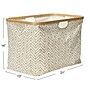 Household Essentials Krush Collapsible Laundry Basket, Bamboo, Tan Chevron (2290-1)~#|#~840CC5C3-56C7-4141-BAA6B1501E4D9009_sc7