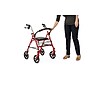 Medline Basic Knockdown Folding Steel Rollator, Adult, Red (MDS86860ERS8)~#|#~840E987C-C364-4630-9EF3437BD59E00AC_sc7
