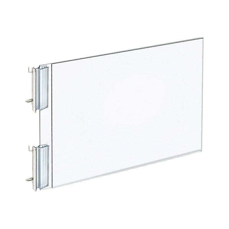 Azar Sign Holder, 11" x "8.5", Horizontal, Wall Mounted, Clear Acrylic, 10/Pack (103315) image 1