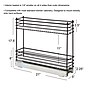 Household Essentials Glidez Steel Organizer, Matte Black (HHC40521-1)~#|#~8410FED9-96F3-4E2B-BF31F4FDA6590C16_sc7