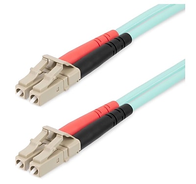 StarTech 25m (82ft) LC to LC (UPC) Duplex OM4 Multimode Fiber Optic Patch Cable, 50/125, Aqua (450FBLCLC25) Simolary simolary.com