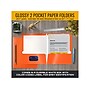 Better Office Glossy 2-Pocket Portfolio Folder, Orange, 25/Pack (80187-25PK)~#|#~8416AFA5-0207-4D12-9C36BD581E1DA596_sc7