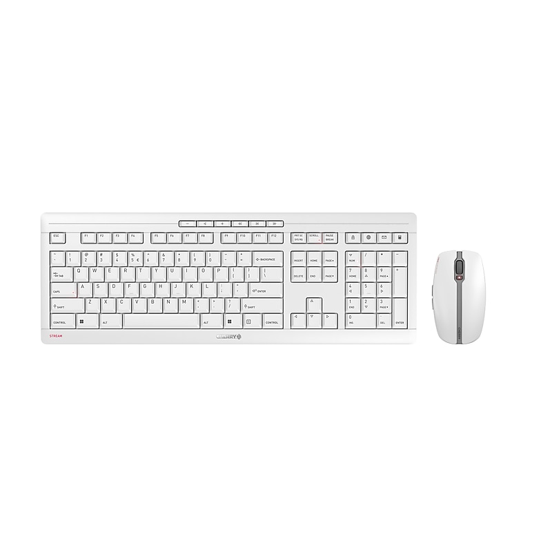 Cherry Stream Desktop Wireless Keyboard and Mouse Combo, Light Grey (JK-8502US-0) image 1