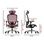 Staples Hyken Ergonomic Mesh Swivel Task Chair, Maroon (UN59462)~#|#~841B460F-5E7B-47E6-A7271F848995CB2C_sc7