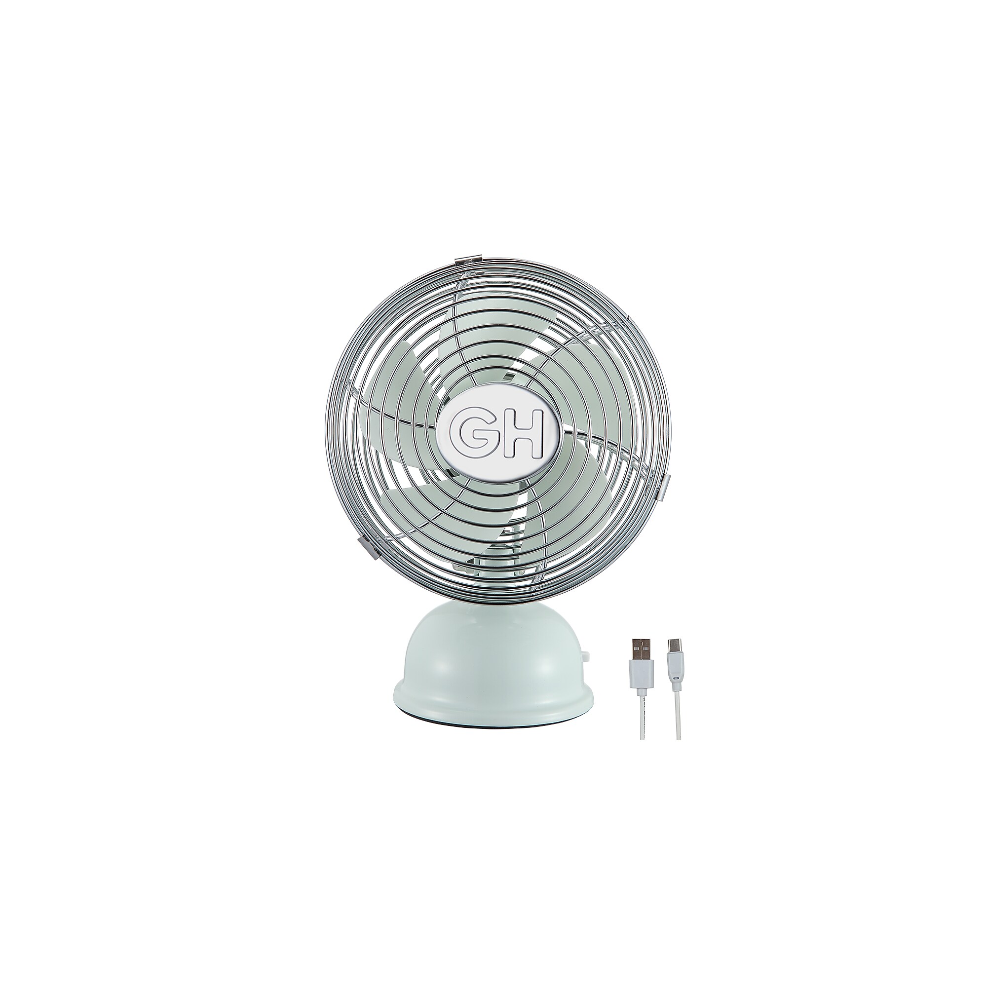 Good Housekeeping Retro 5″ Oscillating Desk Fan, Breezewave (92524) Sansujyuku sansujyuku.com