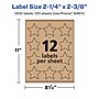 Avery Laser/Inkjet Burst Multipurpose Labels, 2-1/4" x 2-3/8", Kraft Brown, 1200 Labels/Box ( 94611)~#|#~841D5A0E-B2C3-4E89-AFD21D71ED1EA555_sc7