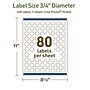 Avery Dissolvable Circle Multipurpose Labels, 0.75" Dia., Off-white, 400/Pack (94504)~#|#~841E2A7A-DA72-40CC-B4FBDF8E2D324629_sc7