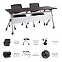 Bush Business Furniture Envision 72"W Foldable Training Room Table with 2 Chairs, Storm Gray (NVS002SG)~#|#~84231A79-1501-4761-B3C2BFF630E24EDA_sc7
