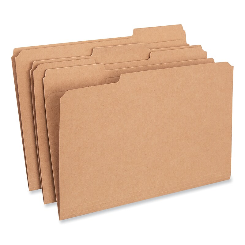 Universal File Folder, Legal Size, Kraft, 100/Box (UNV16143) image 1
