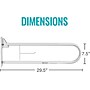 HealthSmart Foldaway 30" Wall Mounted Grab Bar, White (522-3700-1700)~#|#~84253761-65FB-428C-9A959100E36EF3A9_sc7
