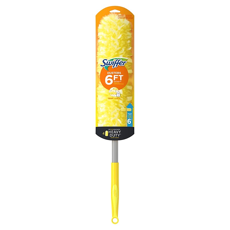 Swiffer Super Extender Heavy Duty Telescoping Duster Kit, Yellow, 4/Pack (77326) image 1