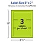 Avery Printable Rectangle Multipurpose Labels, 3" x 7", Bright Green, 120/Pack (94250)~#|#~84288382-8BB5-4ED2-9658EAA56EED6FA1_sc7