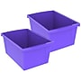 Storex Plastic Medium Classroom Storage Bin, 16.75"x 11.87"x 8.28", Purple, Pack of 2 (STX61486U06C-2)~#|#~8432238C-F20B-457F-A2F71D7C065F829D_sc7